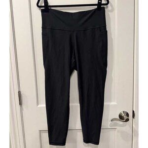 Old Navy High Waisted Elevate Powersoft Black Cropped Leggings XL